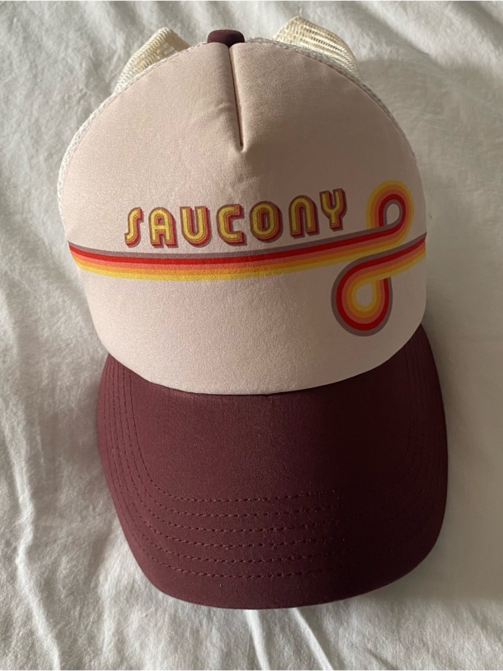 Saucony Snapback Trucker Hat Multicolor One Size OS Adjustable Mesh Back Running
